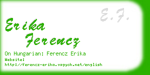 erika ferencz business card